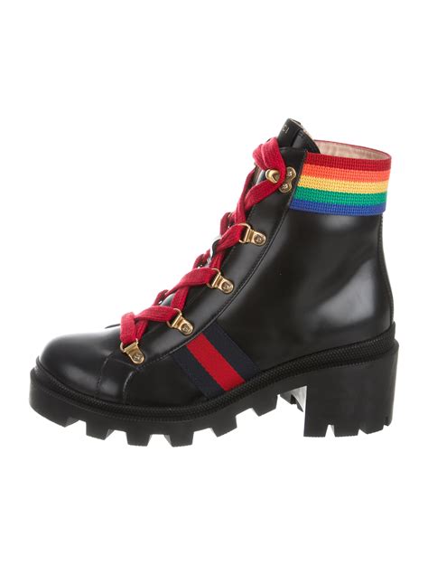 gucci rainbow boots|Gucci rainbow platform shoes.